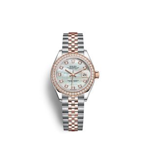 Rolex Lady-Datejust 28 Oystersteel and 18k Everose Gold Ref# 279381RBR-0013