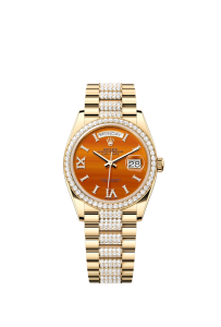 Rolex Day-Date 36, 18k Yellow Gold with Diamond-set, 36mm, Ref# 128348rbr-0050